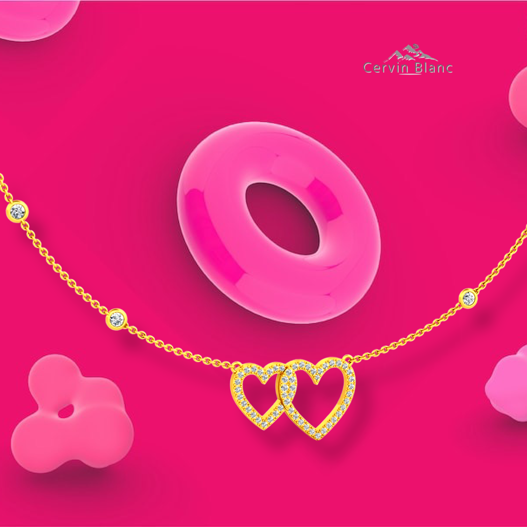 Twin heart necklace 