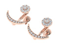 18ct rose gold diamond jacket 
earrings