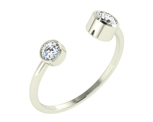 White Gold Diamond “You & I” Promise Ring