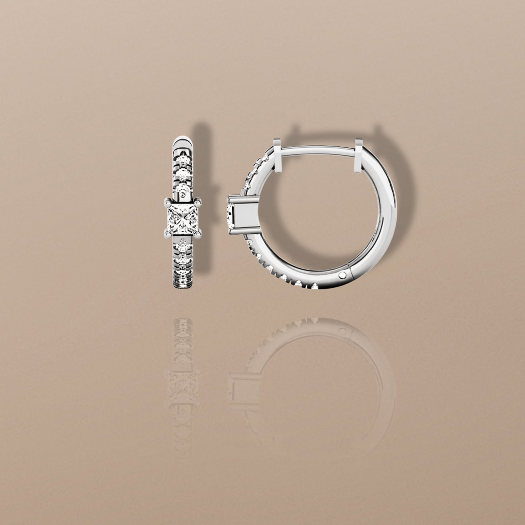 Diamant-Creolen mit 0,40 ct, Weißgold