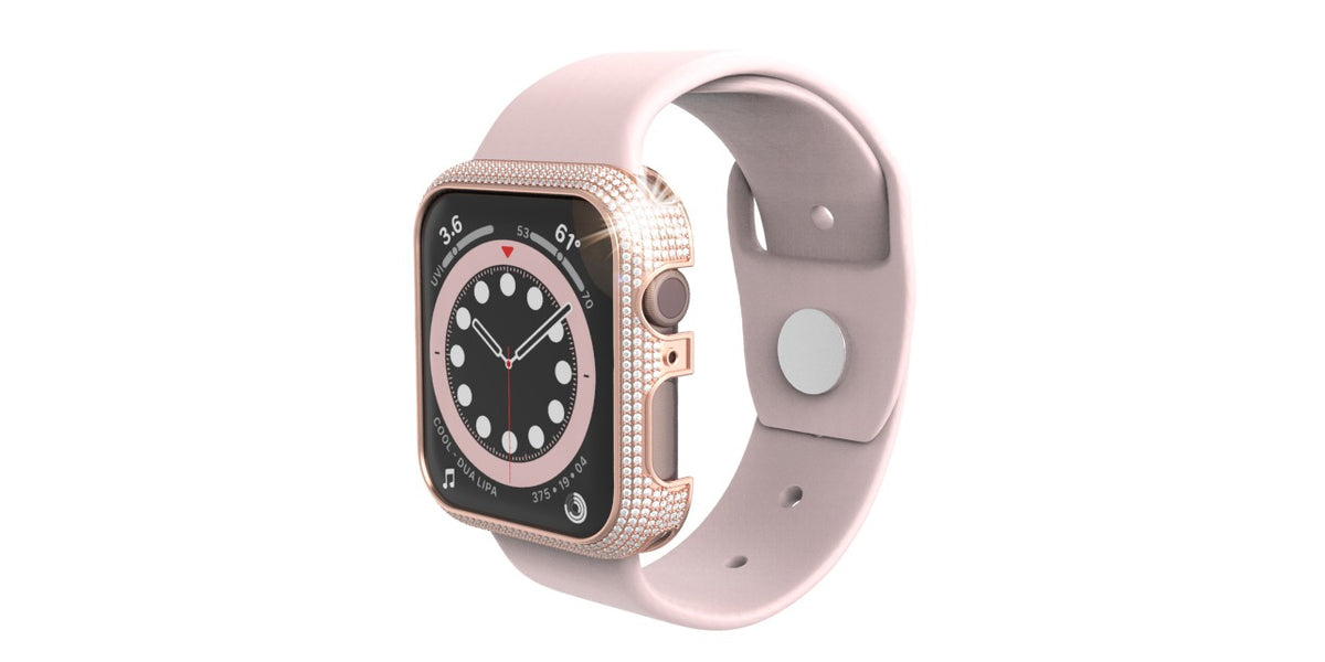 9ct Gold paved diamond smart watch case