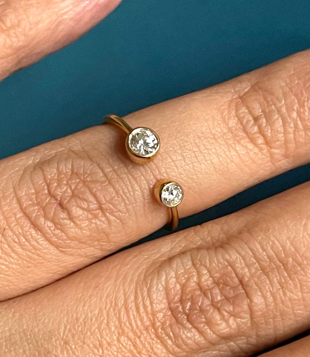 Handcrafted ‘You & I’ Diamond Promise Ring – For Couples Who Dare to Be Different