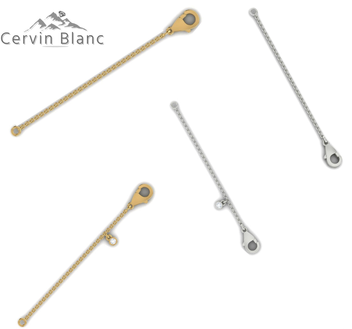 18ct Yellow Gold chain extender 2 inches