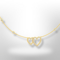 18ct yellow gold diamond heart necklace 