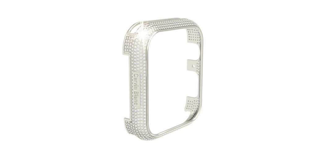 Silver Gold vermeil paved diamond smart watch case