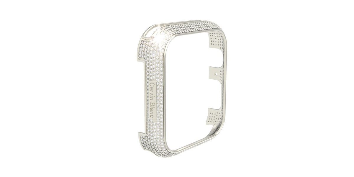 Silver Gold vermeil paved diamond smart watch case