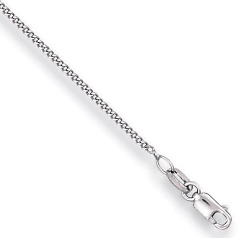  Catena a maglie larghe in oro bianco 18 carati da 1,4 mm