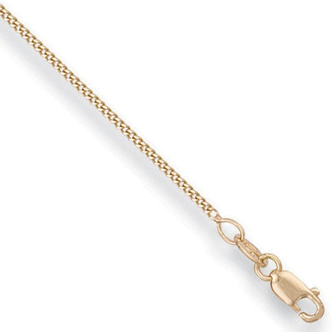 Chaîne gourmette en or jaune 18 carats de 1,4 mm