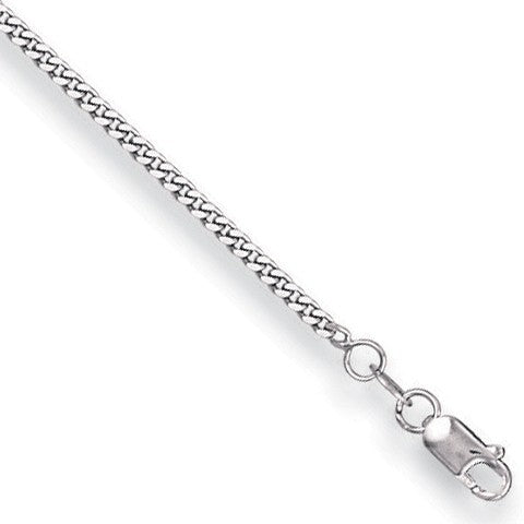  Catena a maglie larghe in oro bianco 18 carati da 1,8 mm