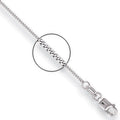 18ct White Gold 1.0mm Traditional Classic Curb Chain