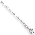  Catena Belcher D/C in oro bianco 18 carati da 1,2 mm