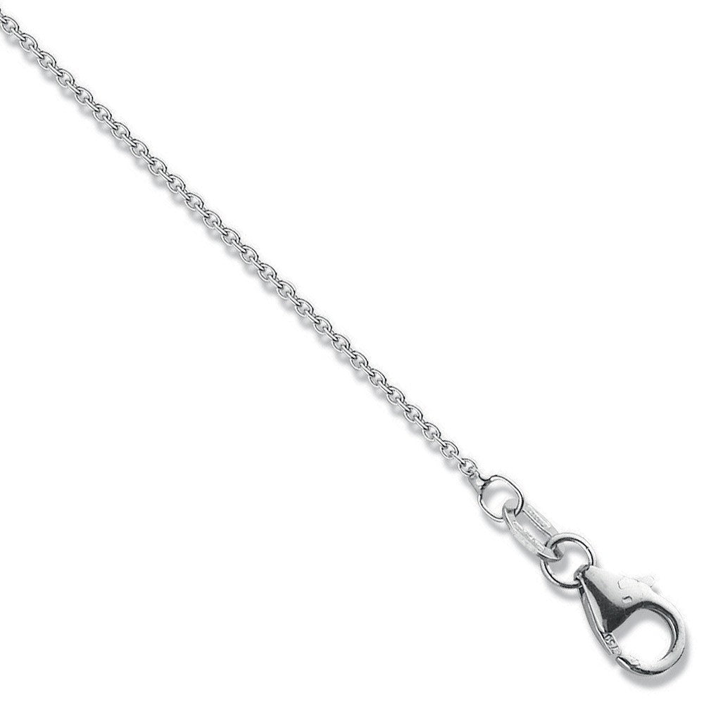  Catena Rolo in oro bianco 18 carati da 1,1 mm