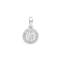 18ct White Gold Halo 0.20ctw Diamond Pendant