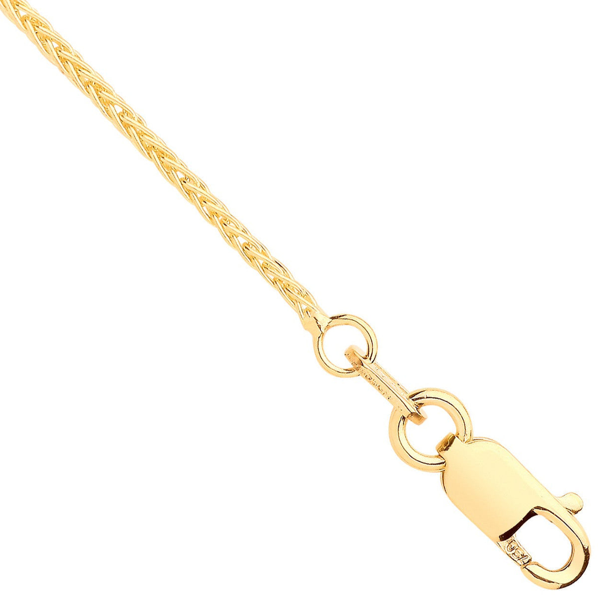 Chaîne Spiga en or jaune 18 carats de 1,0 mm