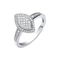 18ct White Gold Pave Set 0.25ct Diamond Ring