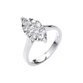 Dazzling 18ct white gold with 0.75ct diamond dress ring