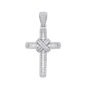 18ct White Gold 2.00ct Diamond Cross