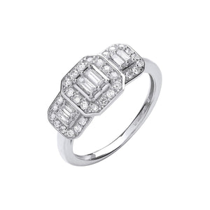 18ct White Gold 0.50ct Diamond Dress Ring