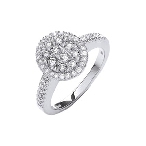 18ct White Gold 0.50ct Diamond Dress Ring