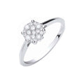 Ring aus 18-karätigem Weißgold mit 0,25 ct Diamantcluster