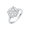 Ring aus 18-karätigem Weißgold mit 1,00 ct Diamantcluster