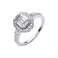 18ct White Gold 1.00ct G-VS Fancy Dress Ring