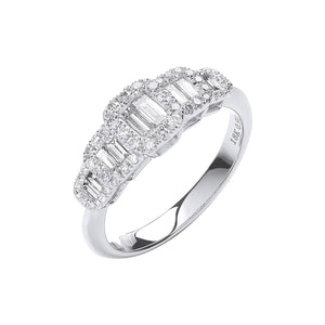 18ct White Gold 0.72ct G-VS Dress Ring