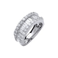 18ct White  Gold 2.00ct Baguette & Brilliant Diamond Ring