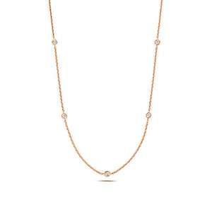 DIAMOND RUBOVER NECKLACE IN 18CT ROSE GOLD