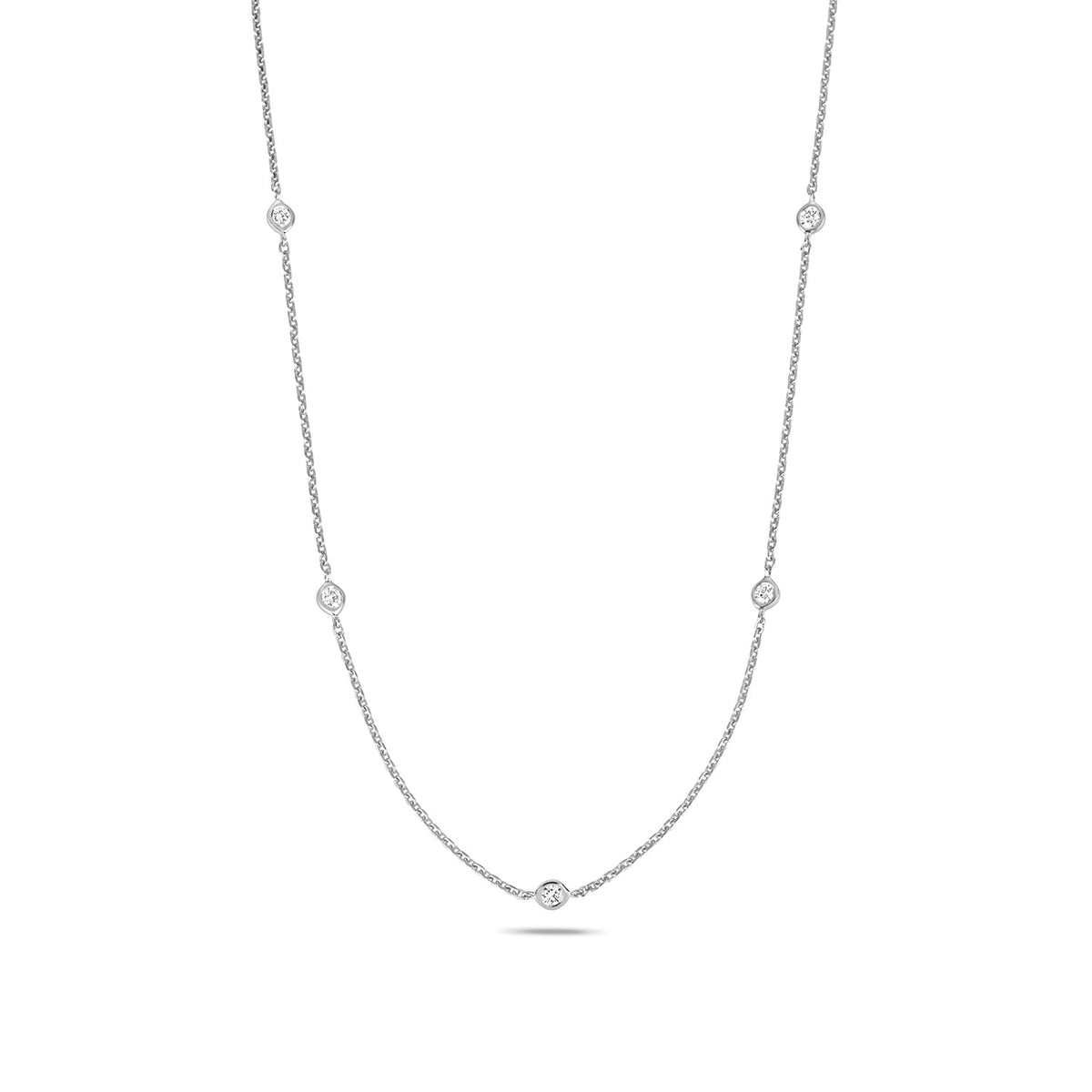 Collier rubis en or blanc 18 carats serti de diamants