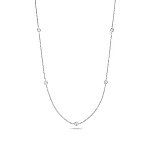 DIAMOND RUBOVER NECKLACE IN 18CT WHITE GOLD