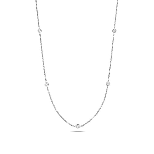Collier rubis en or blanc 18 carats serti de diamants