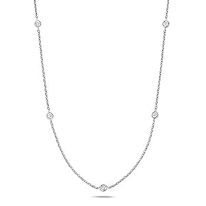 Collier rubis en or blanc 18 carats serti de diamants