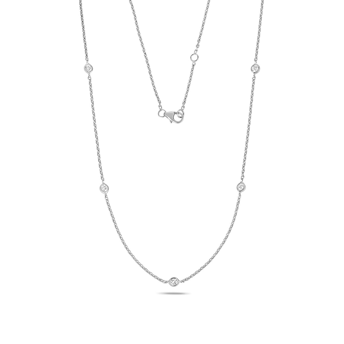 Collier rubis en or blanc 18 carats serti de diamants
