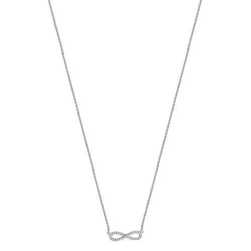 COLLIER DIAMANT INFINI EN OR BLANC 18 CARATS