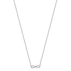 COLLIER DIAMANT INFINI EN OR BLANC 18 CARATS