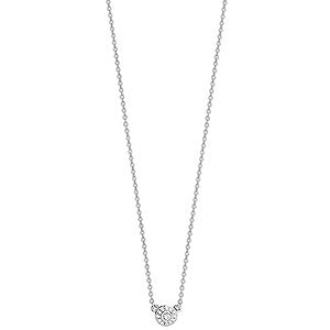 Collier solitaire en diamant et or blanc 18 carats