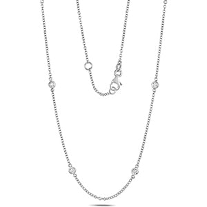 NDQ112W - DIAMOND NECKLACE IN 18CT WHITE GOLD