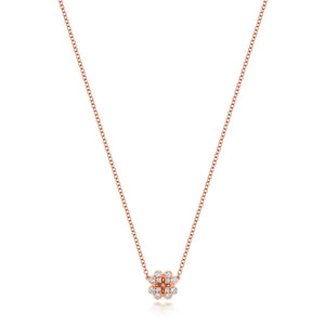 DIAMOND CLOVER NECKLACE IN 18CT ROSE GOLD