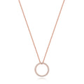 DIAMOND CIRCLE of Life NECKLACE IN 18CT ROSE GOLD