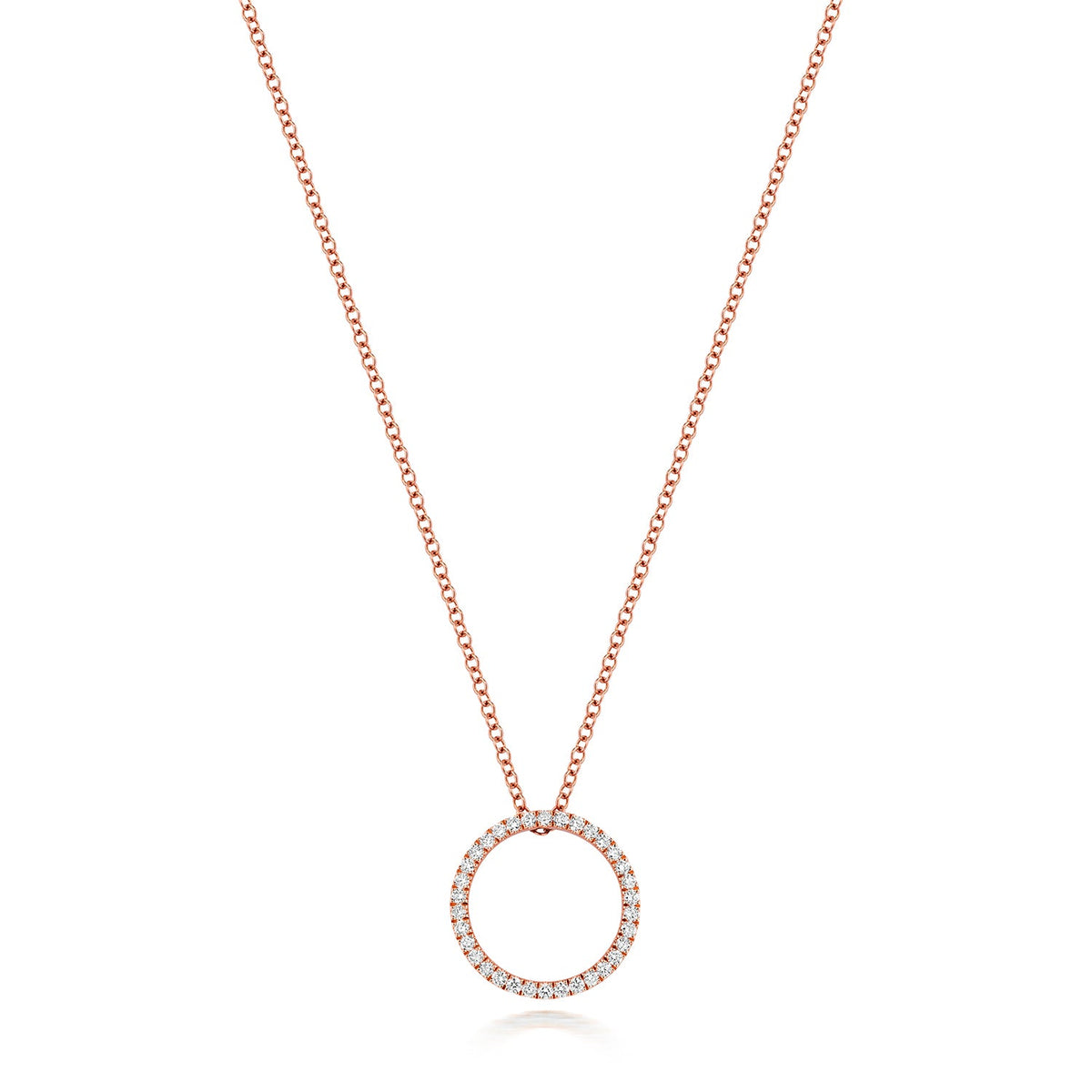 Collier Cercle de Vie en diamants et or rose 18 carats