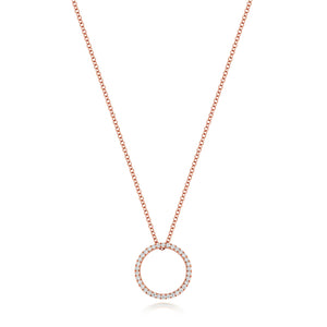 DIAMOND CIRCLE of Life NECKLACE IN 18CT ROSE GOLD