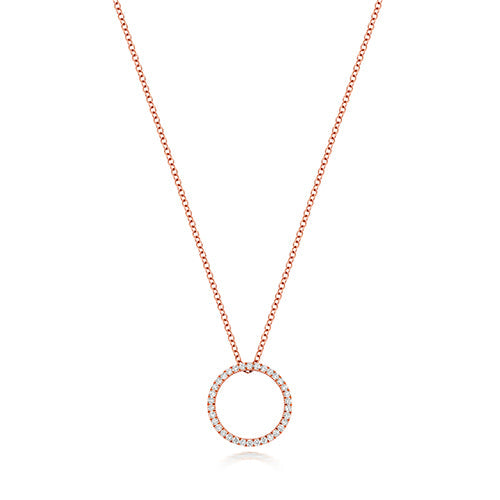 Collier Cercle de Vie en diamants et or rose 18 carats