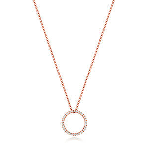 Collier Cercle de Vie en diamants et or rose 18 carats