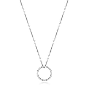 DIAMOND CIRCLE Of Life NECKLACE IN 18CT WHITE GOLD