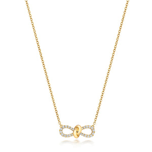 DIAMOND BOW NECKLACE IN 18CT GOLD