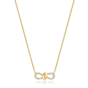 DIAMOND BOW NECKLACE IN 18CT GOLD