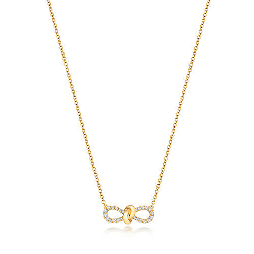 COLLIER NŒUD EN OR 18 CARATS ET DIAMANTS