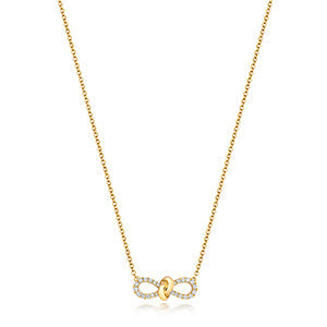 COLLIER NŒUD EN OR 18 CARATS ET DIAMANTS