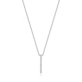  COLLANA CON BARRETTA DI DIAMANTI IN ORO BIANCO 9CT
